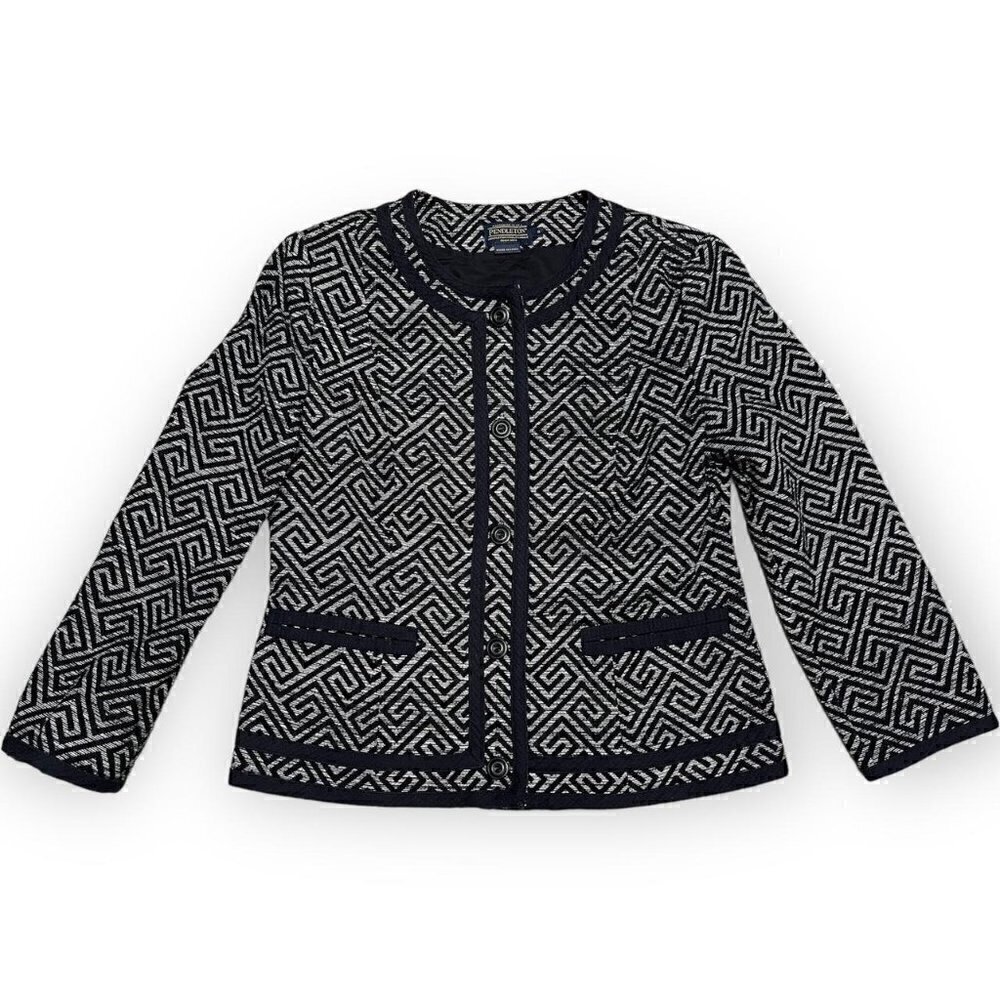 Pendleton Retro Y2K Aztec Luxury Designer Light Blazer Jacket - Womens 8
